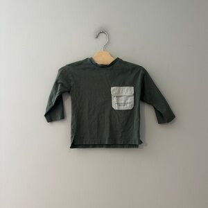 ADD ON $12 zara! boys' long-sleeve tee text‎ 18-24M